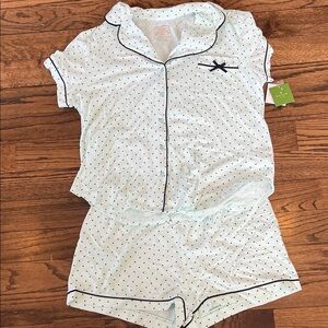 Kate Spade Mint Polka Dot Pajama Set